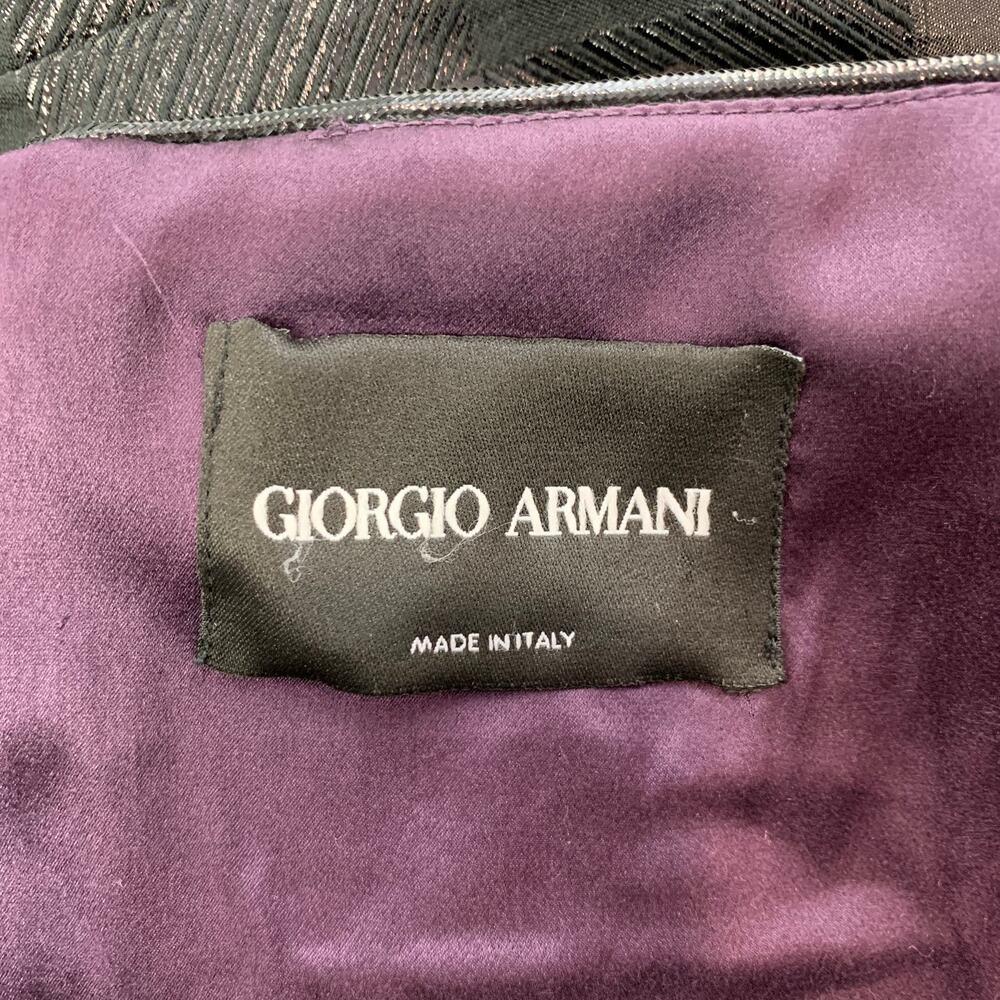GIORGIO ARMANI Size 10 Black Viscose Blend Cocktail Dress - Picture 6 of 6